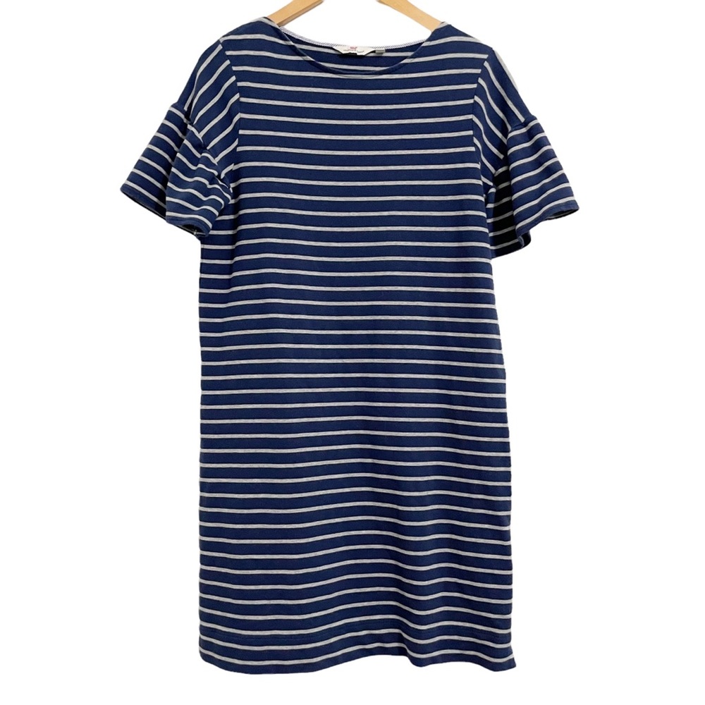 Vineyard Vines Striped Cotton Dress Blue & Gray Size Small